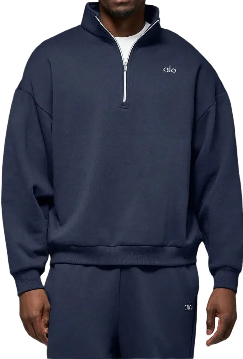 HOODIE ALO ZIP AZUL