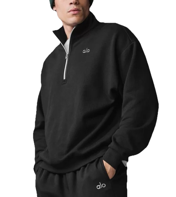 HOODIE ALO ZIP NEGRA
