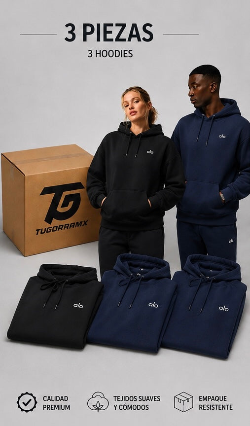 LOTE 3 HOODIES Y SUETER ALO YOGA